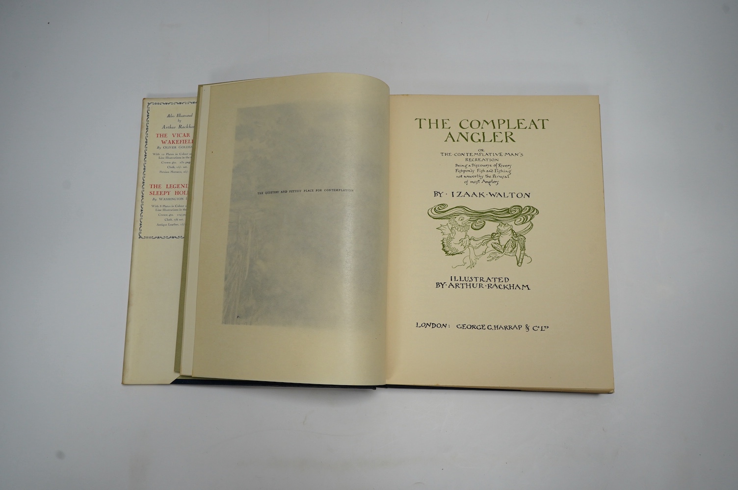 Rackham, Arthur (illustrator) – 3 works – Arthur Rackham’s Book of Pictures… with an Introduction by Sir Arthur Quiller-Couch, new impression, 4to, half-title, 44 tipped-in colour plates with captioned tissue-guards, ori